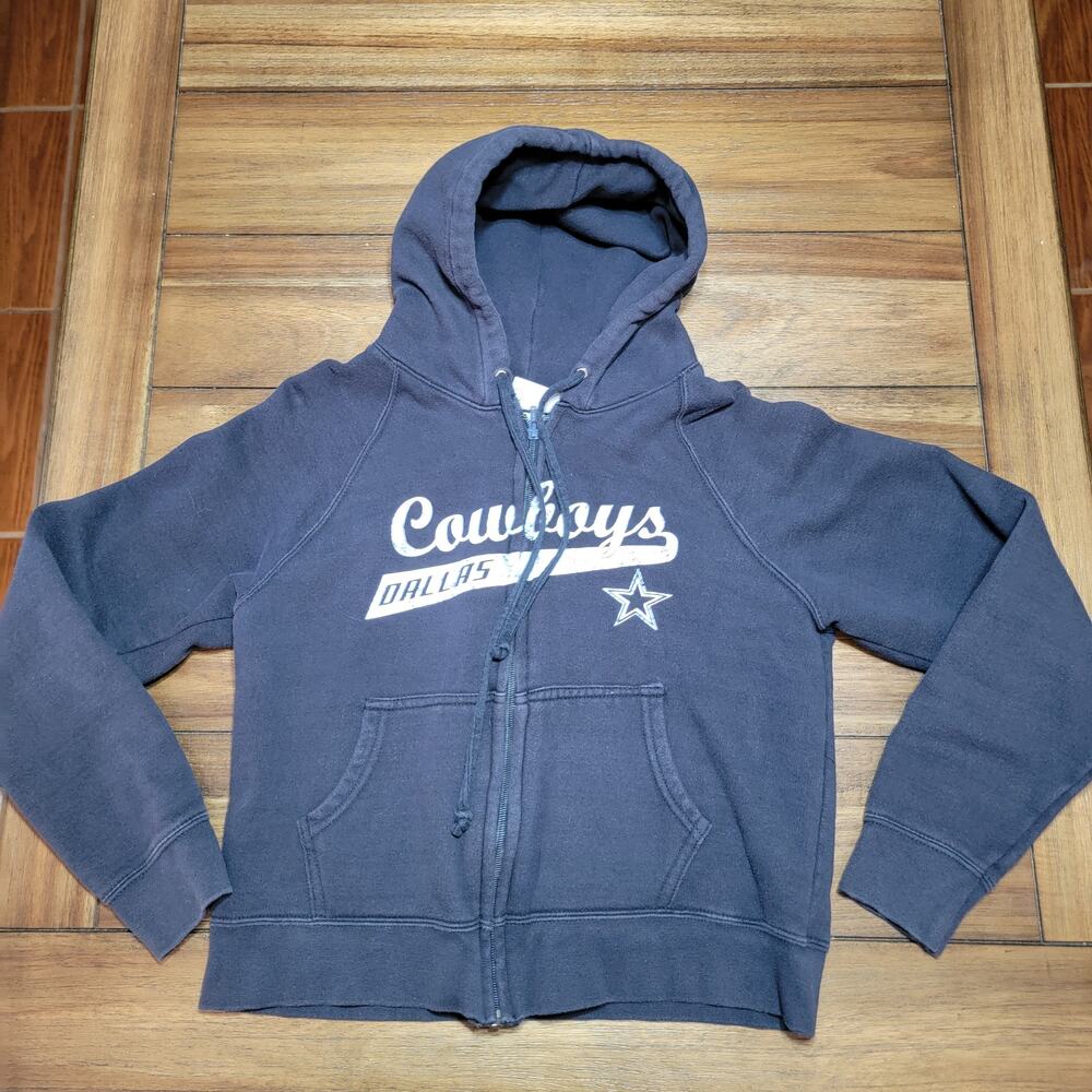 Cowboys Team Apparel LS Unisex Full Zip Hoodie "Cowboys Dallas" - Size Medium